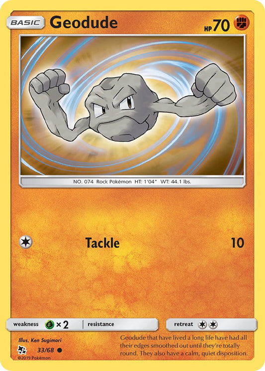 (033/68) Pokemon TCG Hidden Fates Single: Geodude   Common