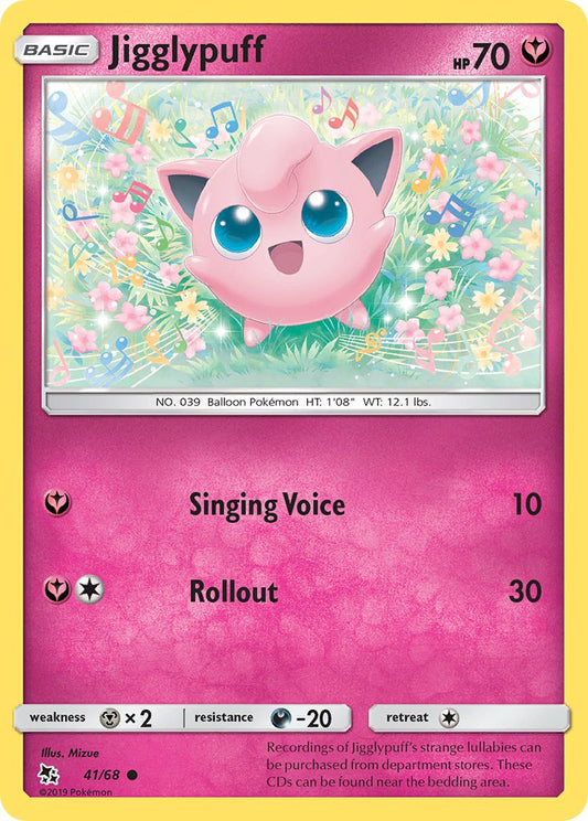 (041/68) Pokemon TCG Hidden Fates Single: Jigglypuff   Common