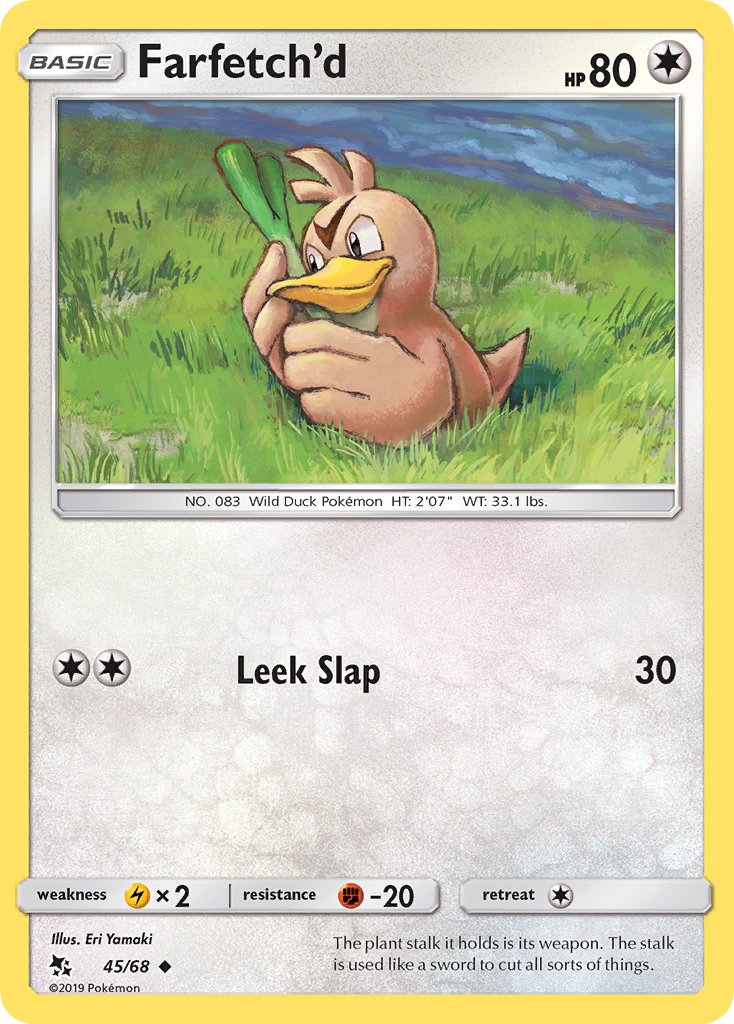 (045/68) Pokemon TCG Hidden Fates Single: Farfetch'd   Uncommon