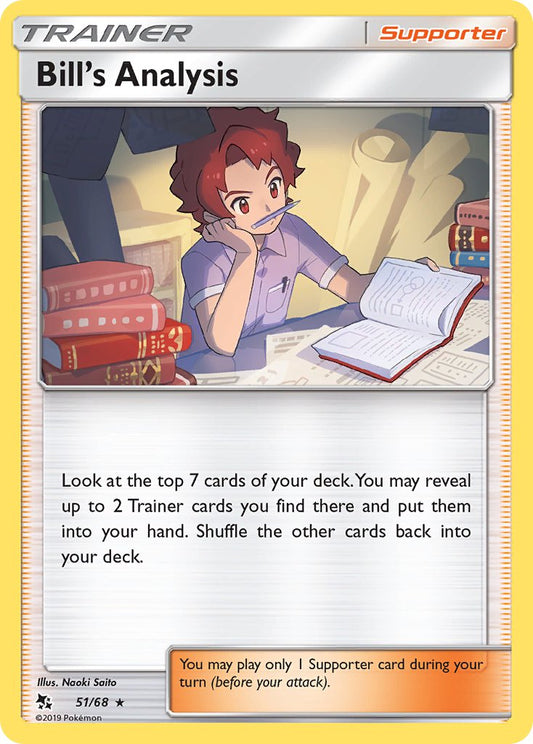 (051/68) Pokemon TCG Hidden Fates Single: Bill's Analysis  Rare