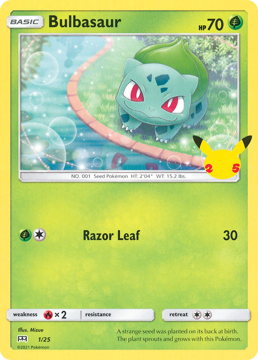 (001/25) Pokemon TCG McDonald's Collection 25th Anniversary Single: Bulbasaur   Promo