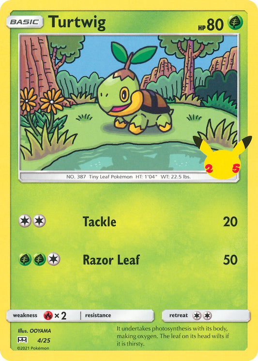 (004/25) Pokemon TCG McDonald's Collection 25th Anniversary Single: Turtwig   Promo