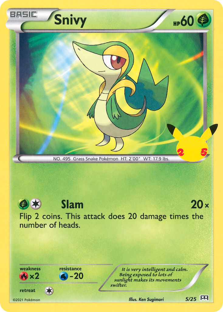 (005/25) Pokemon TCG McDonald's Collection 25th Anniversary Single: Snivy   Promo