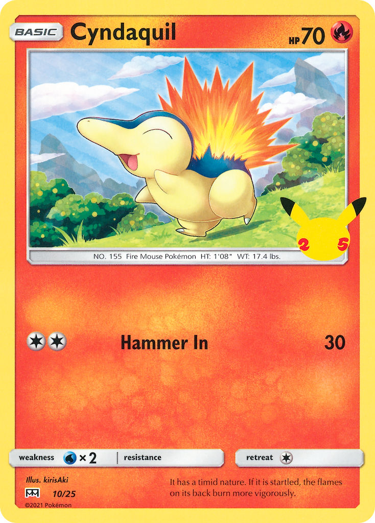 (010/25) Pokemon TCG McDonald's Collection 25th Anniversary Single: Cyndaquil   Promo
