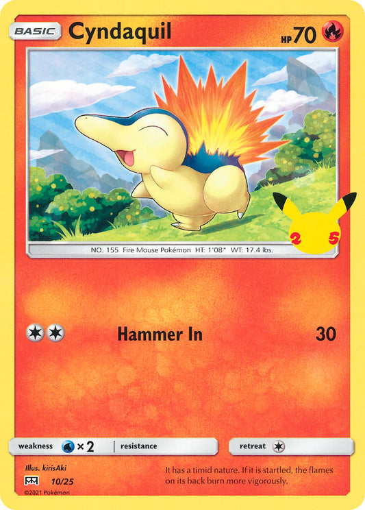 (010/25) Pokemon TCG McDonald's Collection 25th Anniversary Single: Cyndaquil   Promo Holo