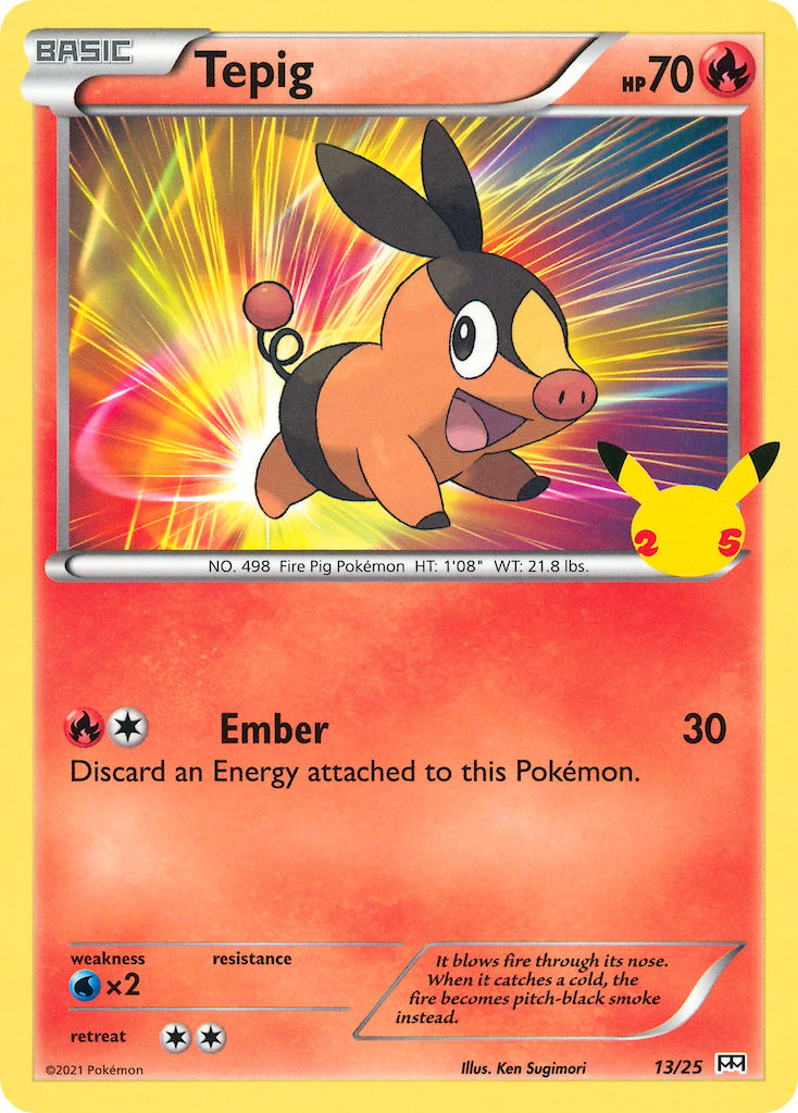 (013/25) Pokemon TCG McDonald's Collection 25th Anniversary Single: Tepig   Promo