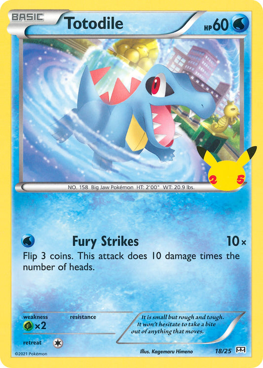 (018/25) Pokemon TCG McDonald's Collection 25th Anniversary Single: Totodile   Promo