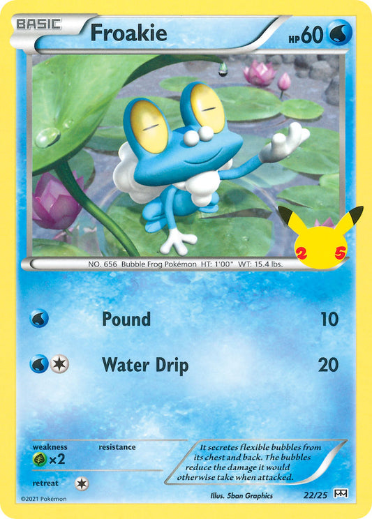 (022/25) Pokemon TCG McDonald's Collection 25th Anniversary Single: Froakie   Promo