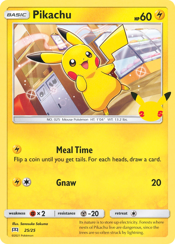 (025/25) Pokemon TCG McDonald's Collection 25th Anniversary Single: Pikachu   Promo