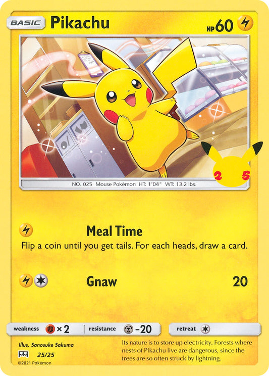 (025/25) Pokemon TCG McDonald's Collection 25th Anniversary Single: Pikachu   Promo