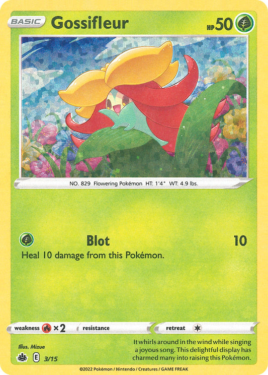 (003/15) Pokemon TCG McDonald's Match Battle 2022 Single: Gossifleur   Promo