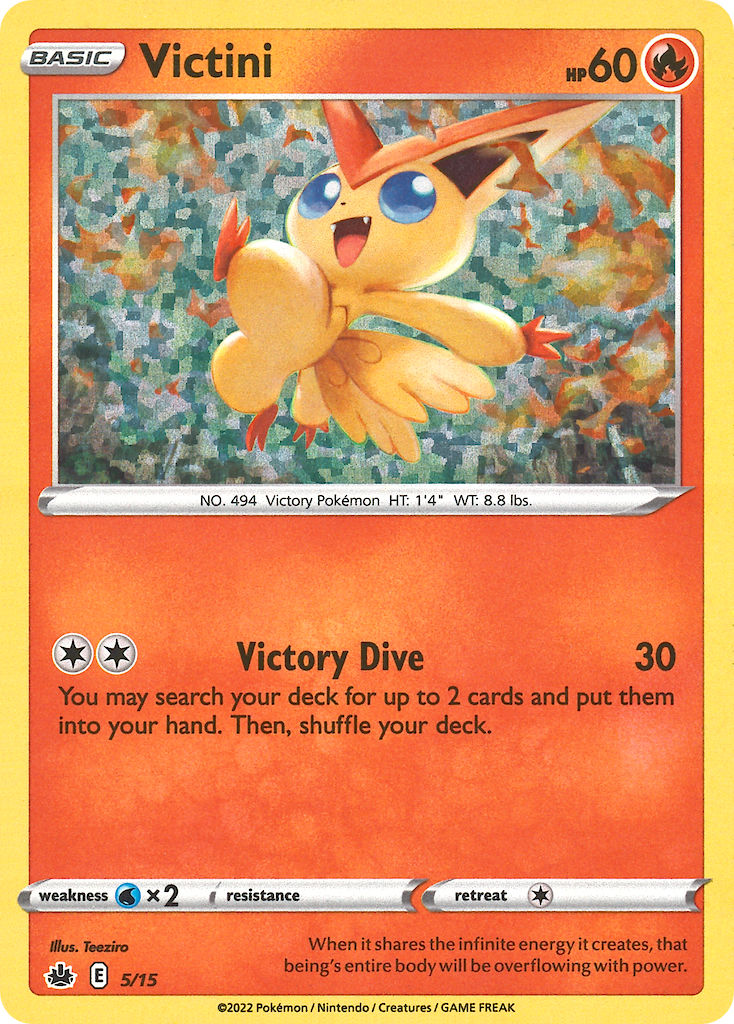 (005/15) Pokemon TCG McDonald's Match Battle 2022 Single: Victini   Promo
