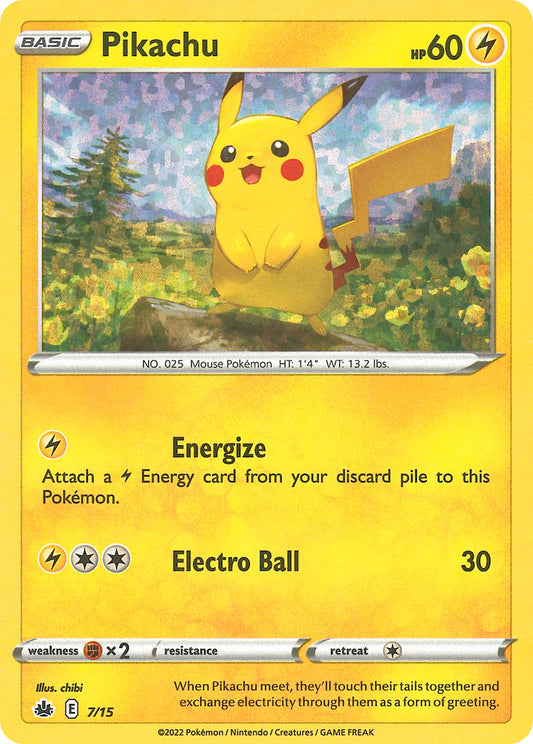 (007/15) Pokemon TCG McDonald's Match Battle 2022 Single: Pikachu   Promo