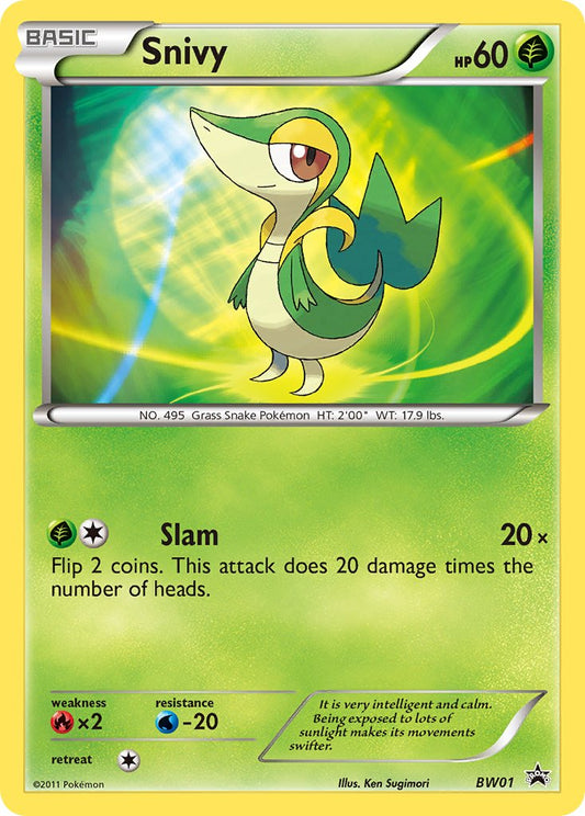 (001) Pokemon TCG BW Black Star Promos Single: Snivy   Promo