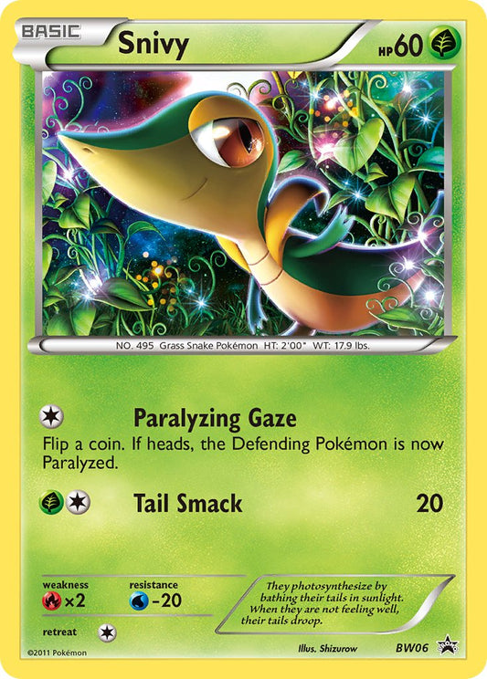 (006) Pokemon TCG BW Black Star Promos Single: Snivy   Promo