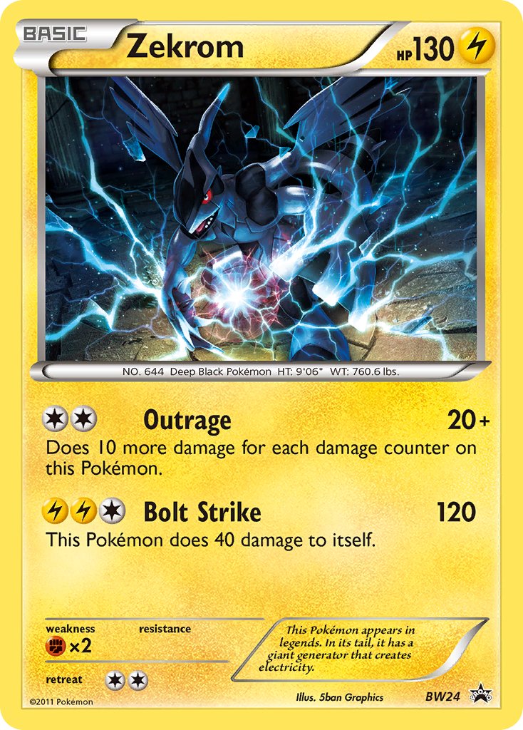 (024) Pokemon TCG BW Black Star Promos Single: Zekrom   Promo