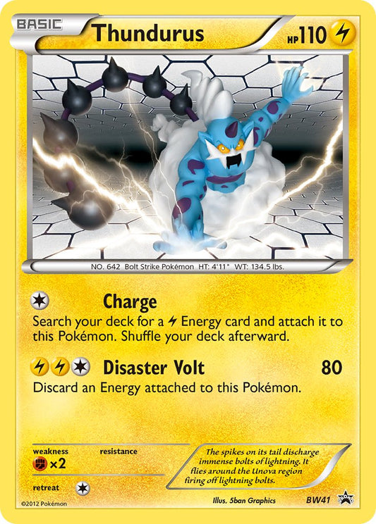 (041) Pokemon TCG BW Black Star Promos Single: Thundurus   Promo