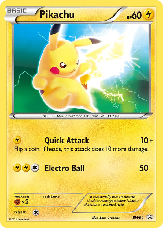 (054) Pokemon TCG BW Black Star Promos Single: Pikachu   Promo