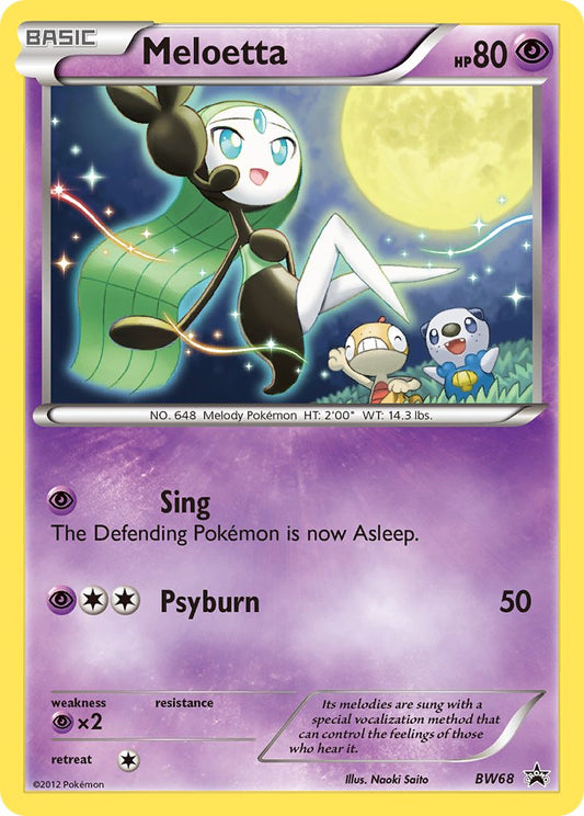 (068) Pokemon TCG BW Black Star Promos Single: Meloetta   Promo
