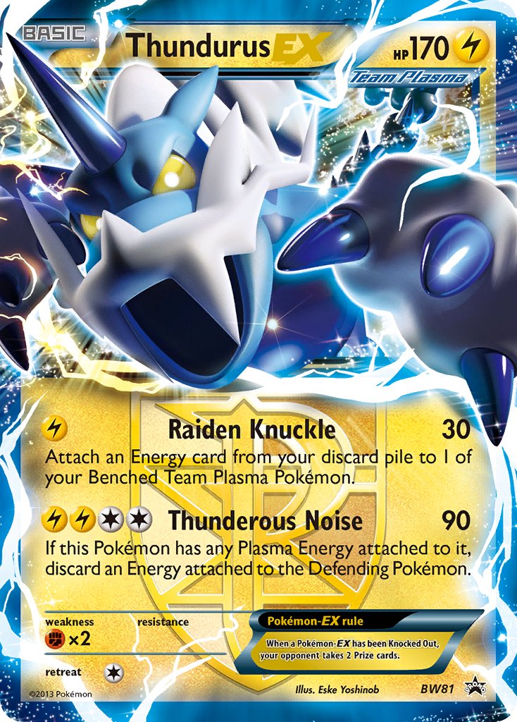 (081) Pokemon TCG BW Black Star Promos Single: Thundurus EX   Promo
