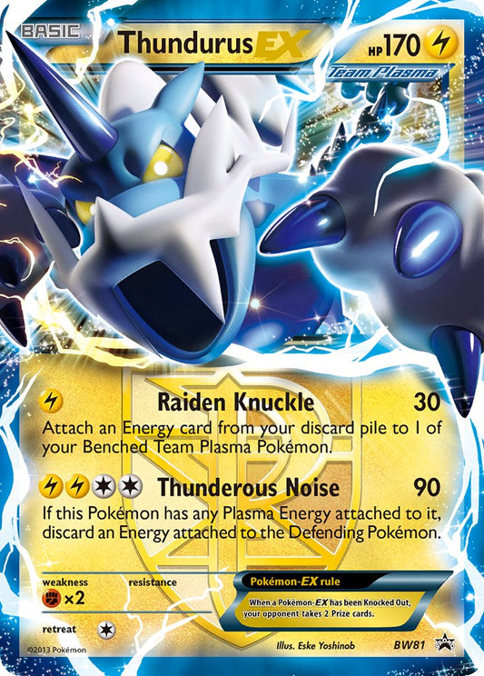 (081) Pokemon TCG BW Black Star Promos Single: Thundurus EX   Promo