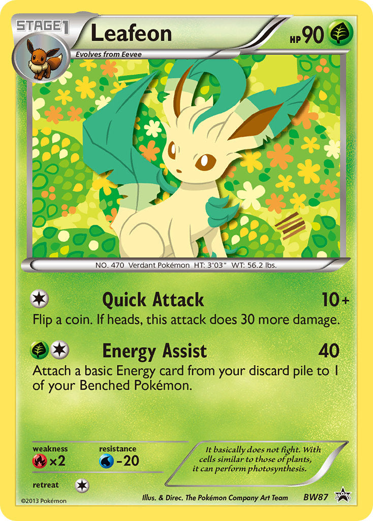 (087) Pokemon TCG BW Black Star Promos Single: Leafeon   Promo