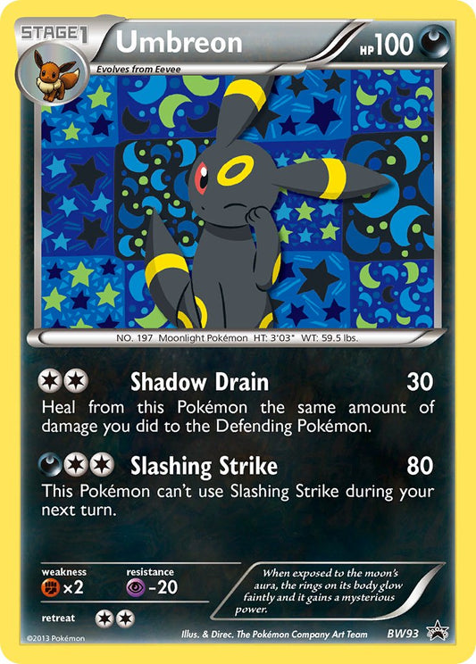 (093) Pokemon TCG BW Black Star Promos Single: Umbreon   Promo
