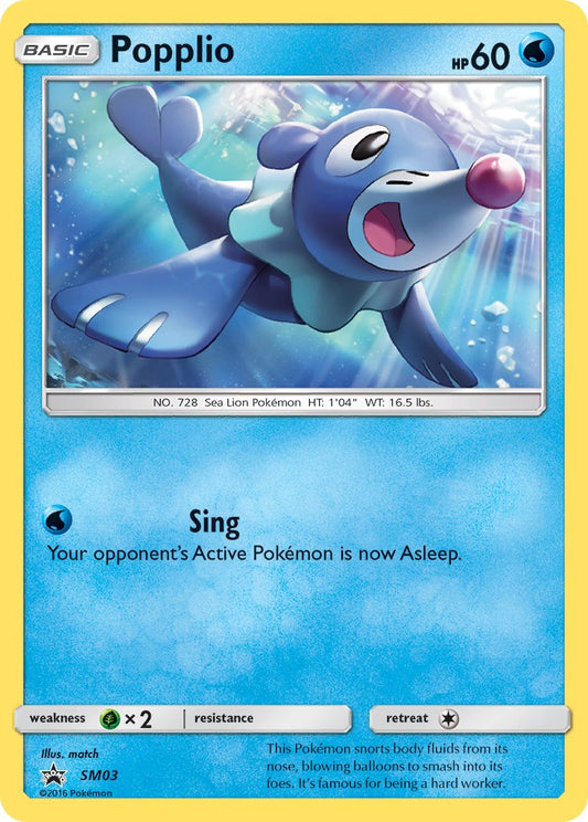 (003) Pokemon TCG SM Black Star Promos Single: Popplio   Promo