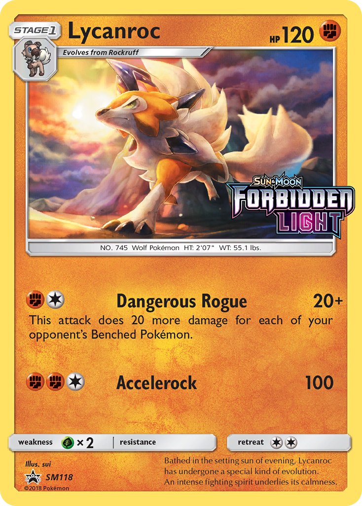 (118) Pokemon TCG SM Black Star Promos Single: Lycanroc   Promo