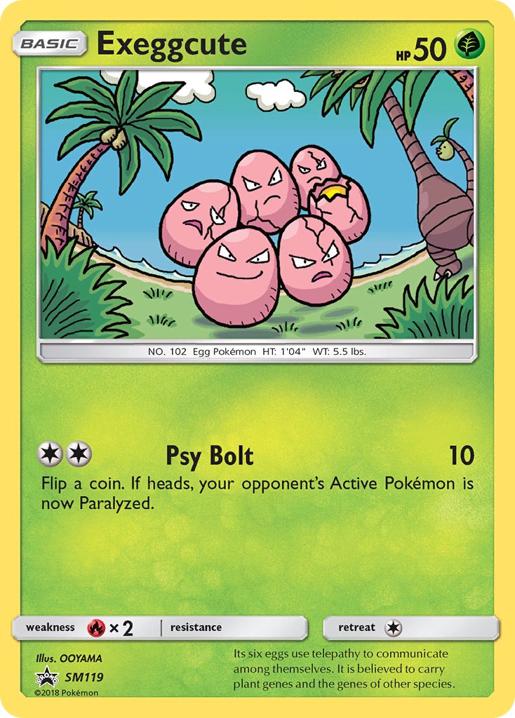 (119) Pokemon TCG SM Black Star Promos Single: Exeggcute   Promo