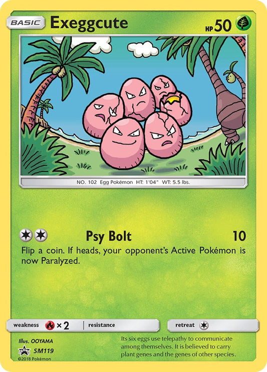 (119) Pokemon TCG SM Black Star Promos Single: Exeggcute   Promo