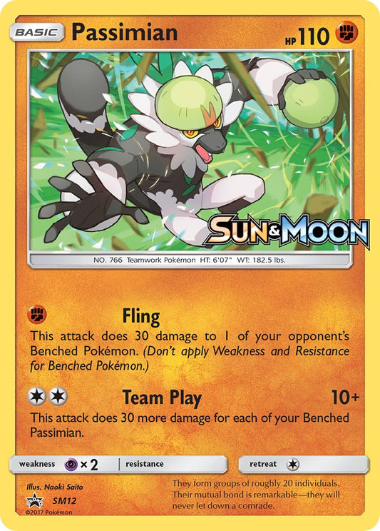 (012) Pokemon TCG SM Black Star Promos Single: Passimian   Promo