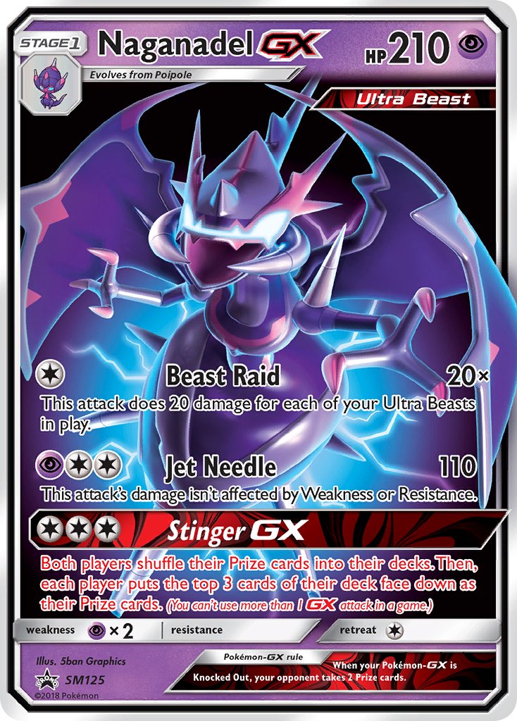 (125) Pokemon TCG SM Black Star Promos Single: Naganadel GX   Promo