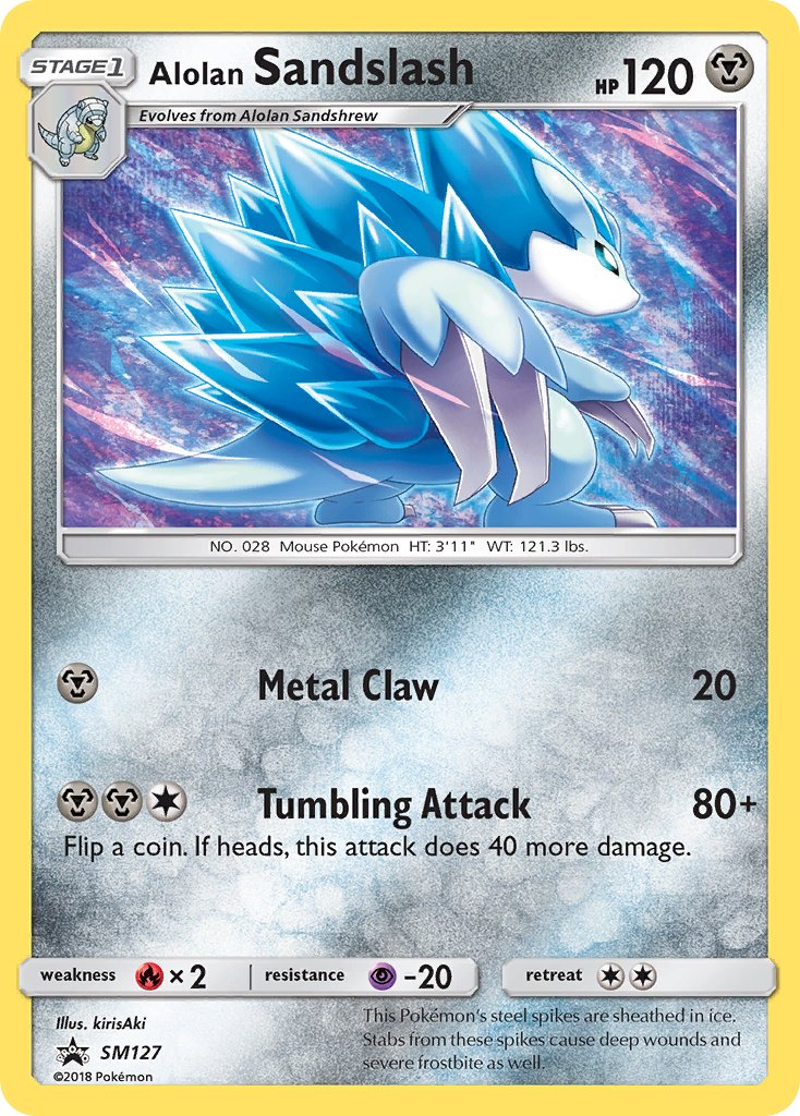 (127) Pokemon TCG SM Black Star Promos Single: Alolan Sandslash   Promo