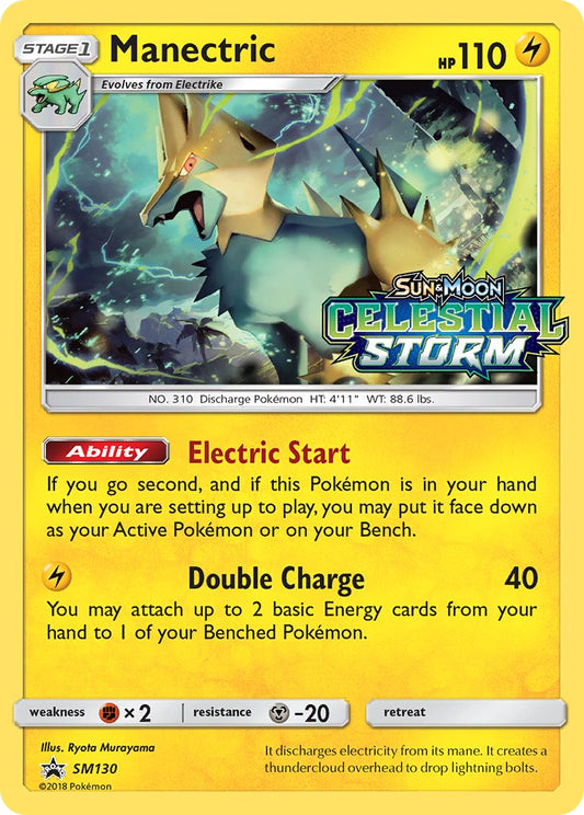 (130) Pokemon TCG SM Black Star Promos Single: Manectric   Promo