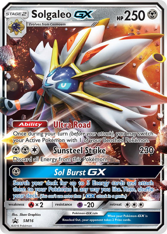 (016) Pokemon TCG SM Black Star Promos Single: Solgaleo GX   Promo