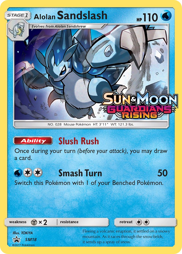 (018) Pokemon TCG SM Black Star Promos Single: Alolan Sandslash   Promo