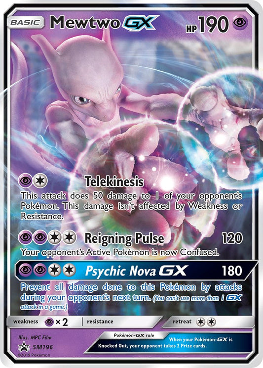 (196) Pokemon TCG SM Black Star Promos Single: Mewtwo GX   Promo