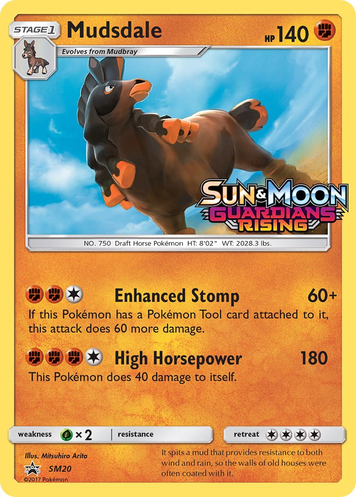 (020) Pokemon TCG SM Black Star Promos Single: Mudsdale   Promo