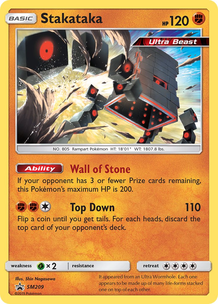 (209) Pokemon TCG SM Black Star Promos Single: Stakataka   Promo