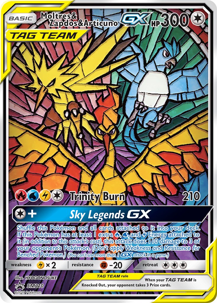 (210) Pokemon TCG SM Black Star Promos Single: Moltres & Zapdos & Articuno GX   Promo