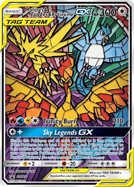 (210) Pokemon TCG SM Black Star Promos Single: Moltres & Zapdos & Articuno GX   Promo