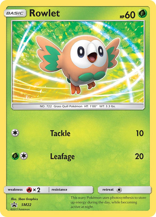 (022) Pokemon TCG SM Black Star Promos Single: Rowlet   Promo