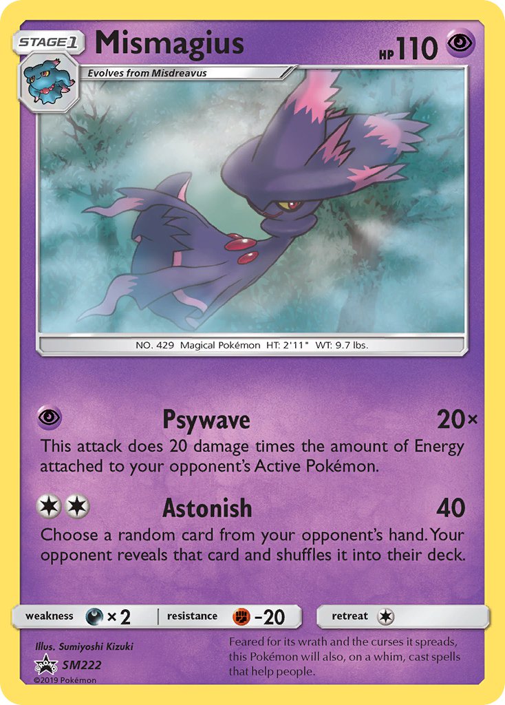 (222) Pokemon TCG SM Black Star Promos Single: Mismagius   Promo