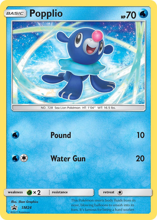 (024) Pokemon TCG SM Black Star Promos Single: Popplio   Promo