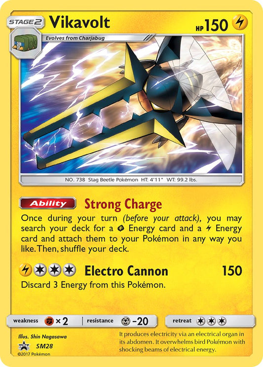 (028) Pokemon TCG SM Black Star Promos Single: Vikavolt   Promo