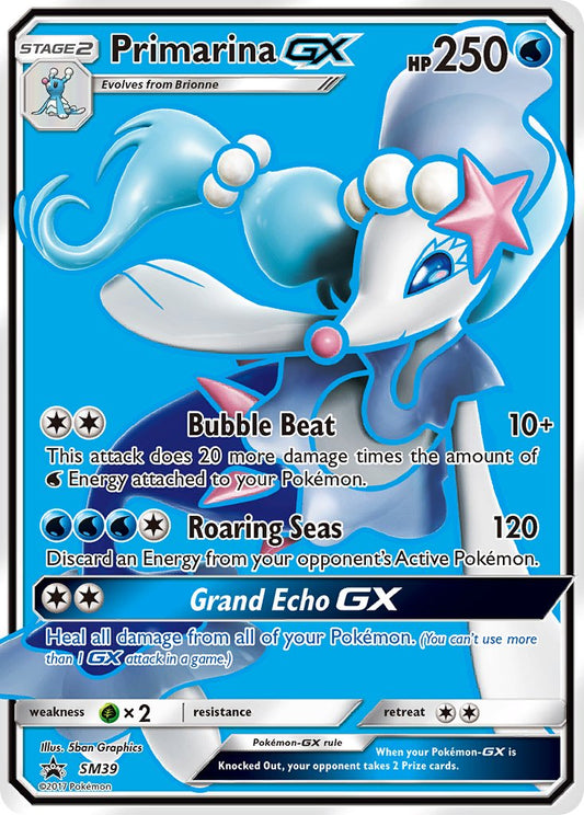 (039) Pokemon TCG SM Black Star Promos Single: Primarina GX   Promo