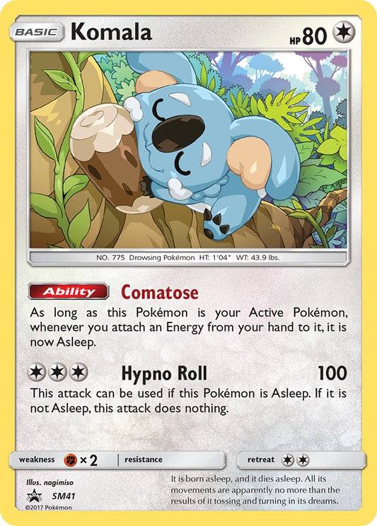 (041) Pokemon TCG SM Black Star Promos Single: Komala   Promo
