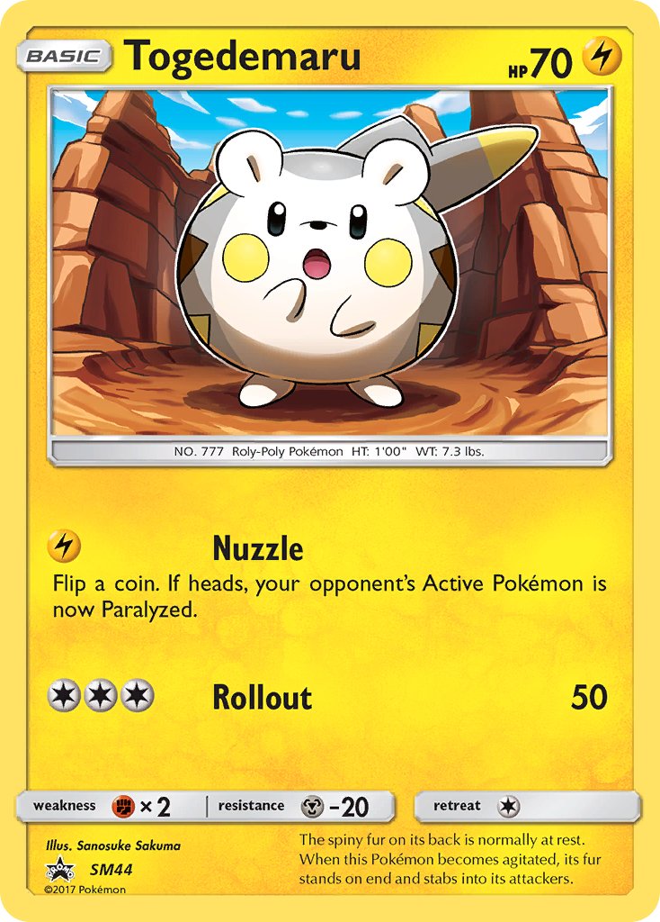 (044) Pokemon TCG SM Black Star Promos Single: Togedemaru   Promo
