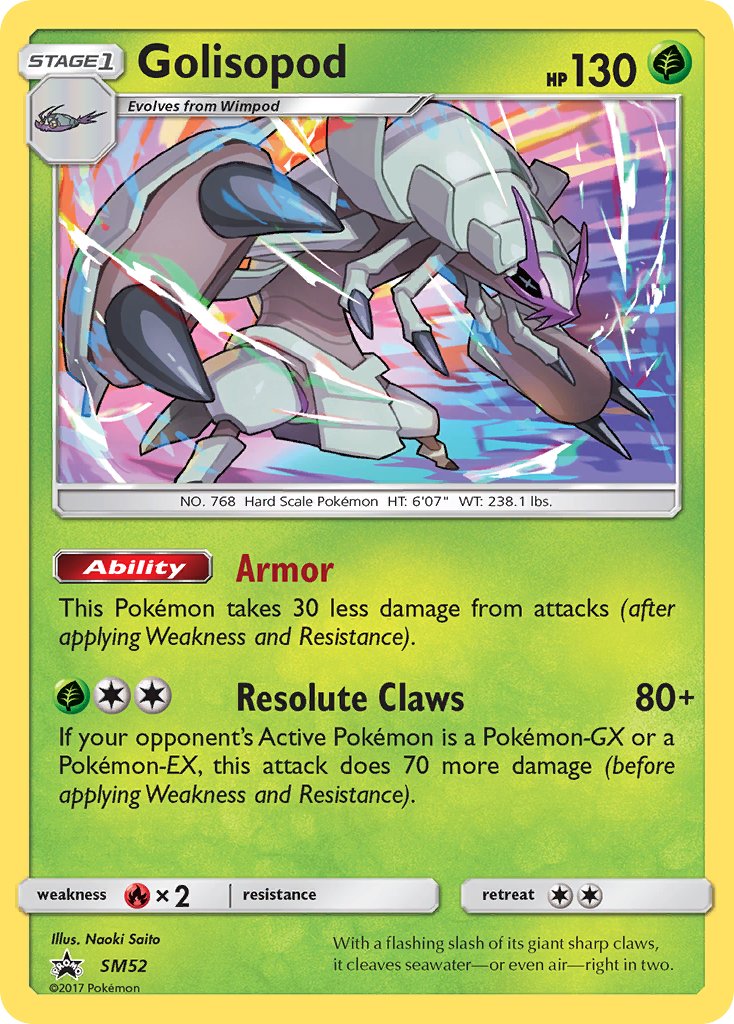 (052) Pokemon TCG SM Black Star Promos Single: Golisopod   Promo